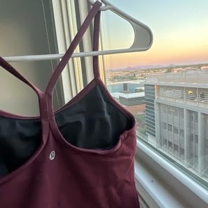 Lululemon Power Y Tank (Maroon - Size 4)